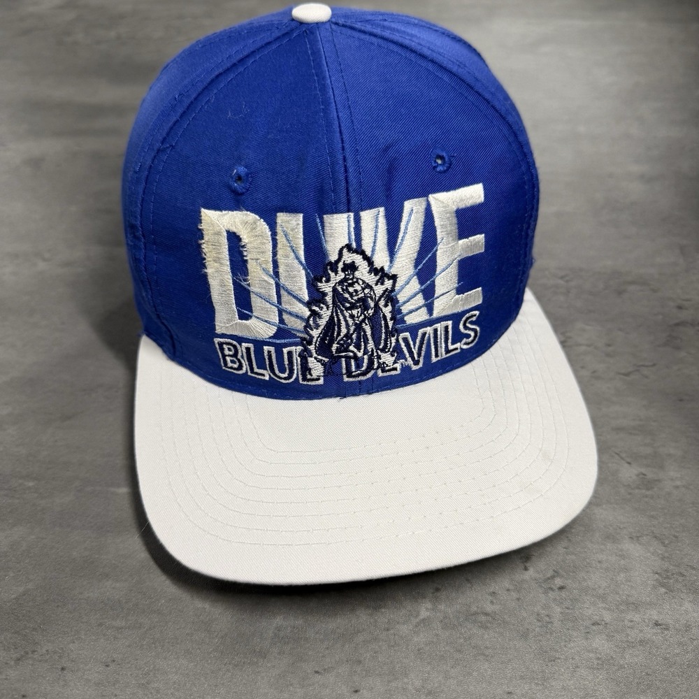 Vintage 80s Duke Blue Devils Snapback Hat Trucker Cap Signature‎ Sportswear 1984